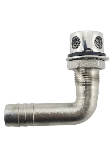 Paslanmaz Hava Firarı. 1/2". Dirsekli.tekne Depo Havalandırması