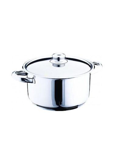 Mega Derin Çelik Saplı Tencere 24x14 Cm Et Cl154