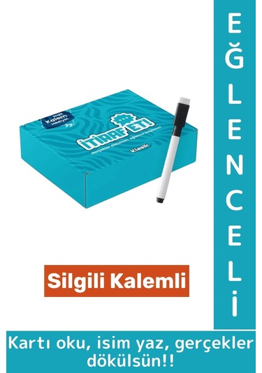 Arkadaş Grup Tatil Yılbaşı Silgili Kalemli Eğlenceli Kızdırmalı Cezalı Cesur İtiraf Oyunu 45 Kart