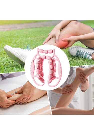 Suntek 29 Tekerlekli Bacak Masaj Silindiri Fitness Kelepçesi Kol Pembe