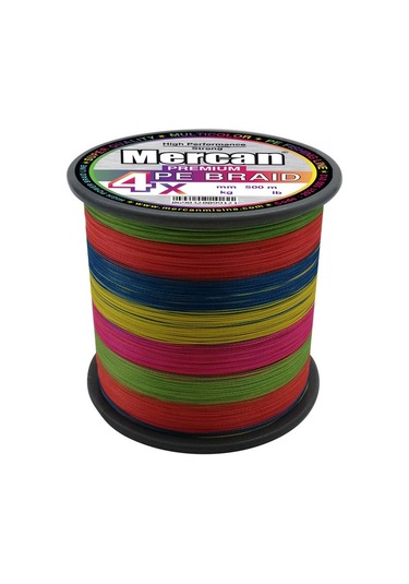 Mercan Pe Örgü Premium 4X İp 500 M Multı Color Misina