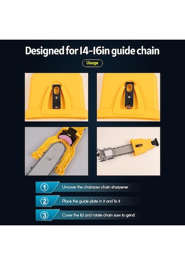 Springsun Taşınabilir Testere Zinciri Bileme Makinesi - 14-16 İnç Zincirler İçin Hızlı Ve Pratik