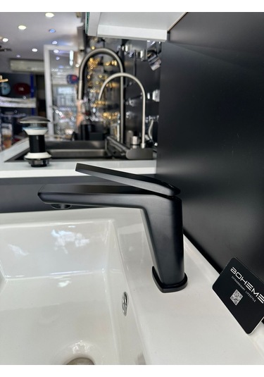 Boheme Fleko Chroma Siyah Lavabo Bataryası Siyah