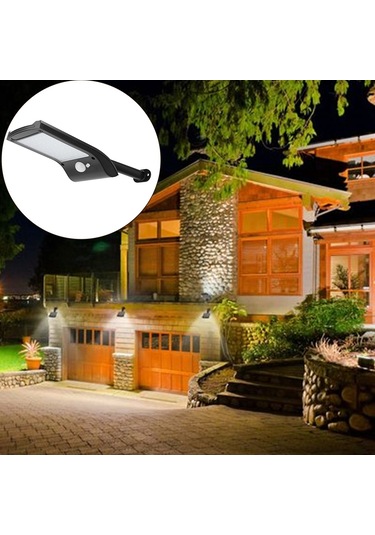 Vkemall 36 Led Güneş Enerjili Duvar Lambası, Otomatik Algılayıcı, Bahçe/çadır Işığı, Ip65 Su Geçirmez, 280lm Parlaklık, Kolay Kurulum