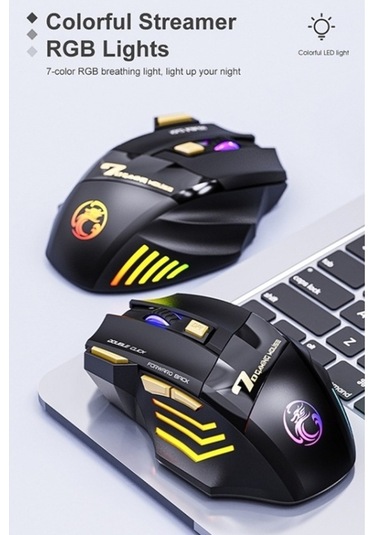 Tongxida Gw-x7 Rgb Wireless Gaming Mouse, Kullanıcı Dostu Optik Farklılık GW-X7