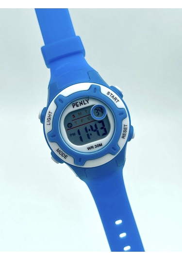 Penly Su Geçirmez Dijital Çocuk Kol Saati 8203 Model Mavi +4 Renk Kronometre-alarmlı 5atm