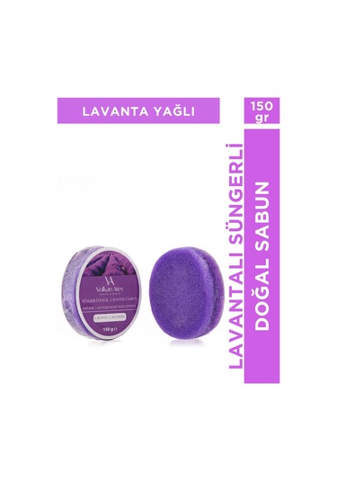 Volkan Ates Natural & Beauty Lavanta Yağlı Süngerli Doğal Sabun 150 G
