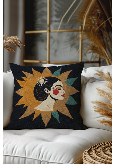 2 Li Nakış Desenli, Çift Taraflı Baskı, Kırlent Kılıfı Seti 18