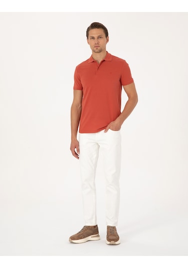Pierre Cardin Erkek Kiremit Tişört Basic 50325323-vr031 Kiremit