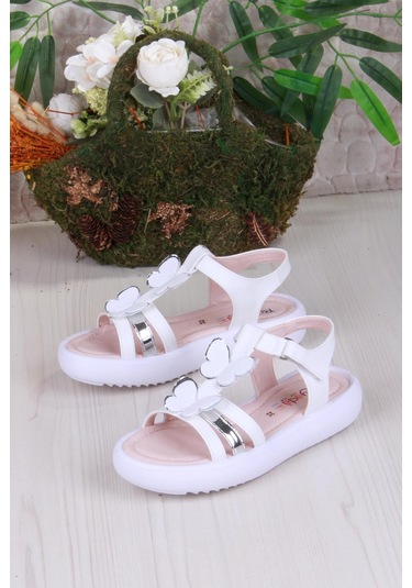 Fort 35572 Rüya Anatomik Rahat Kız Çocuk Sandalet Beyaz