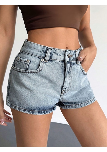 Viking'S Line Emway's Denim Kadın Açık Mavi Kot Şort