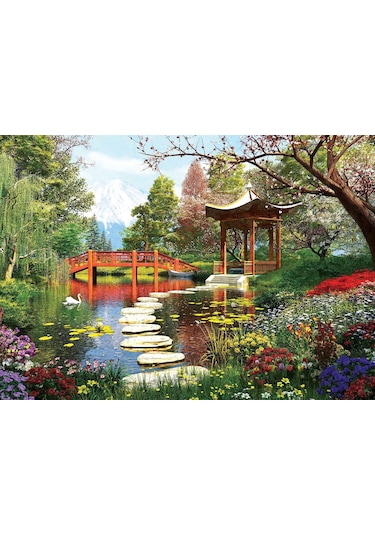 Yappuzz Çiçekli Göl 1000 Parça Puzzle