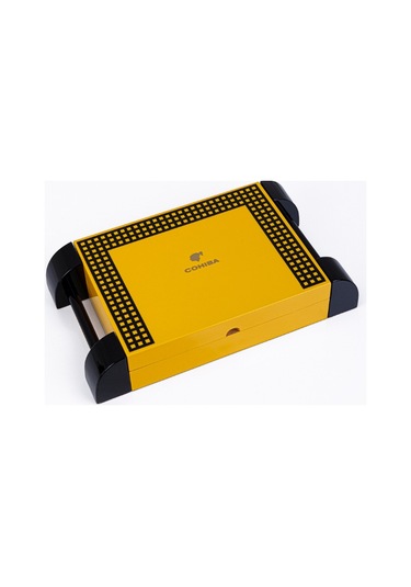 Cohiba Sarı Nokta Desenli Sedir Humidor Puro Kutusu