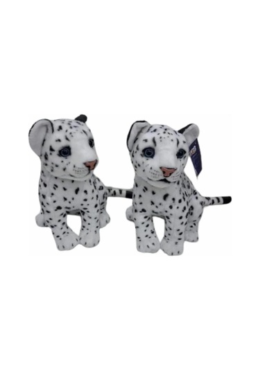 Pl50135 25 Cm Oturan Küçük Beyaz Leopar-hly