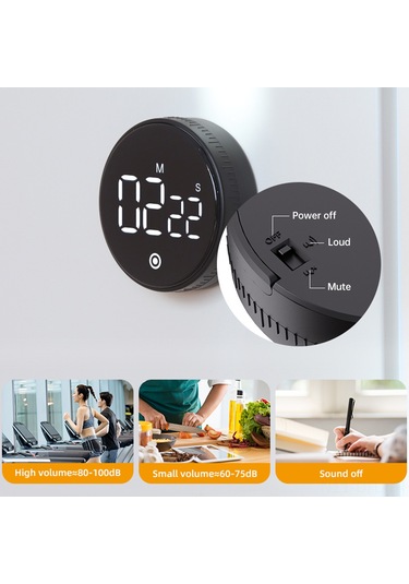 Dofolink F2 Manyetik Dönüşümlü Elektronik Zamanlayıcı: Mute/sesli, Geri/sayım, Öğrenci Alarmı, Dahili Pil, Açık Beyaz