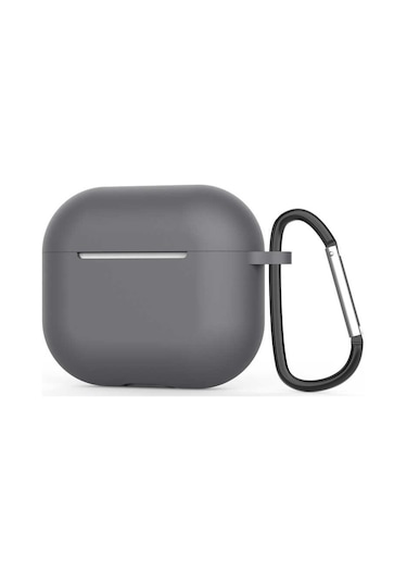 Airpods Uyumlu  3. Nesil Kılıf Mat Kancalı Silikon A11