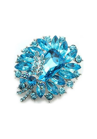 Göl Mavisi Kadın Ziyafet Parti Broş Mavi Şeffaf Kelebek Pin Broş Çok Renkli