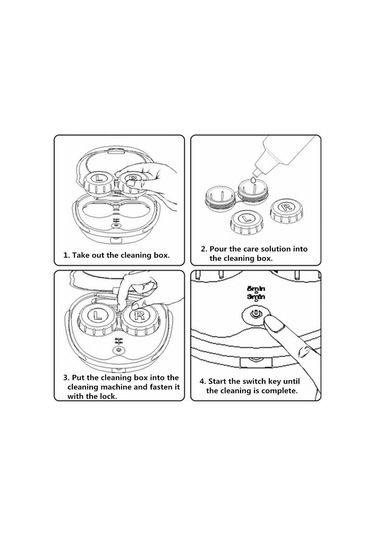 Yunboo Hızlı Temizleme Ultrasonik Gözlük Temizleyici - Beyaz, Usb Şarjlı, 180 Saniye Sessiz İşlem, Taşınabilir Abs+pp Malzeme