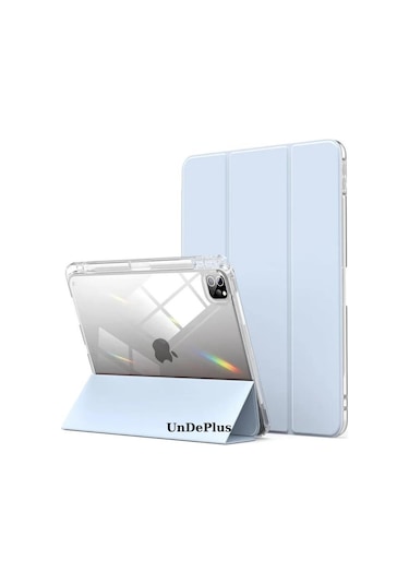 iPad Uyumlu Pro 11 İnç M4 2024 Kılıf Kalem Bölmeli Akrilik Şeffaf Ayrılabilir Case A2836 A2837 A3006