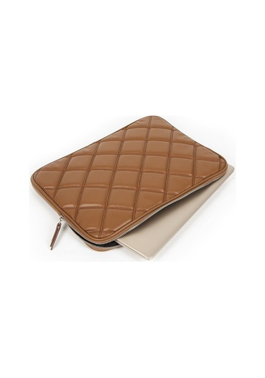 Omuz Askılı Notebook Çanta Tablet Laptop Kılıfı 13"-14" Kapitone Deri Taba Renkli