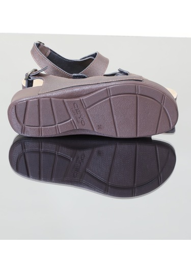 Konfores 1106-Olıva Tam Anatomik Bayan Sandalet Bakır