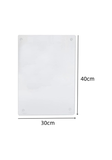 Primepickings Şeffaf Akrilik Kesme Tahtası, 40x30cm, Kaymaz Matlı, Uzun Ömürlü Diğer