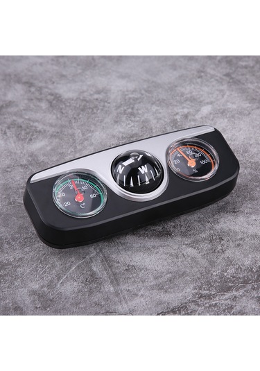 Geeroyoo Araç İçin 3'ü 1' Arayüzlü Konum Belirleyici: Pusula, Sicaklık Ve Nem Ölçer - Kolay Kurulumlu Dashboard Aracı