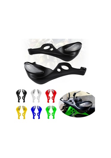 Xuweiwei 2pcs Off-road Motorcycle El Koruma Siyah Siyah Ve Turuncu Tasarım Kolay Montaj