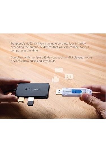 Transcend Ts-hub2 K Hub Usb 3.0 Ile 4 Arayüz