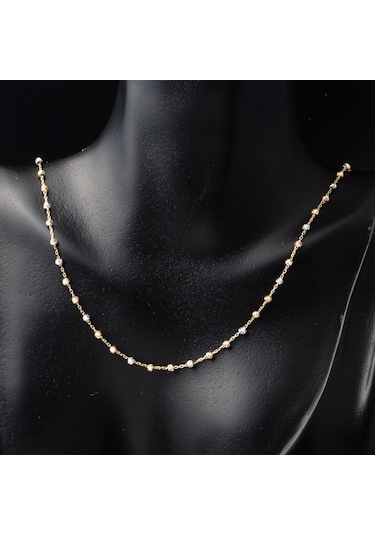 Top Altınlarla İşlenmiş Altın Zincir Kolye Klsmu14k15855