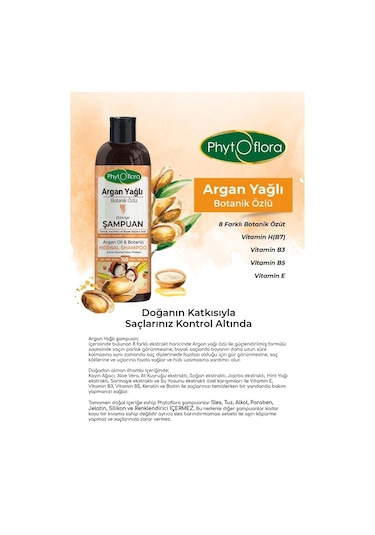 Phytoflora Argan Yağlı Botanik Özlü Bitkisel Şampuan 400 ML