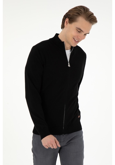 U.s. Polo Assn. Erkek Siyah Hırka Triko 50298268-vr046 Siyah