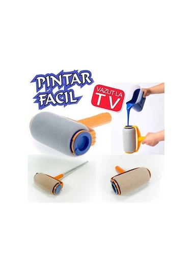 DamLatmayan Boya Rulosu Saplı Boyacı Rulo Fırça Seti Pintar Facil