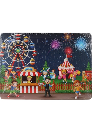 80 Parça Çocuk Puzzle Lunapark