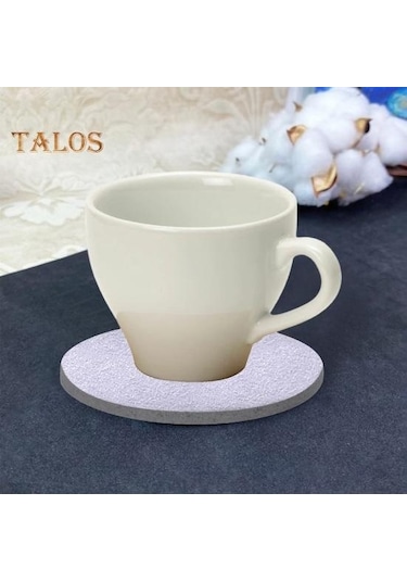 Sarı 10 Adet Keçe Bardak Isı Yalıtımı Su Emici Anti-haşlanma Masa Koruma Kupası İçme Şişesi Anti-skid Placemats Sarı