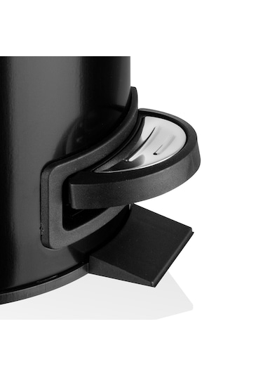 Siliwax Elit İkili Banyo Seti Siyah - Çöp Kovası 3 L + Tuvalet Fırçası Siyah