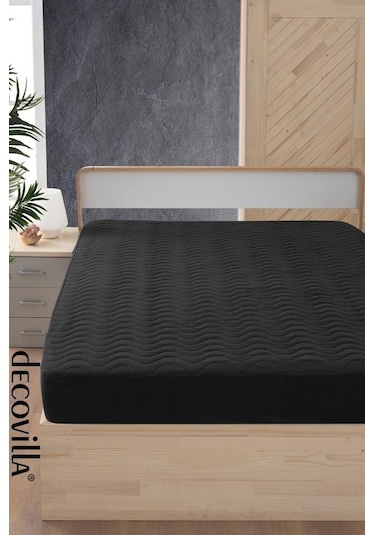 Micro Kapitone Fitted Full Kenar Su Sıvı Geçirmez Alez Kömür Grisi