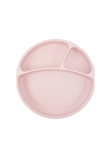 Oioi Porsiyon Vakum Tabanlı Silikon Tabak Pembe