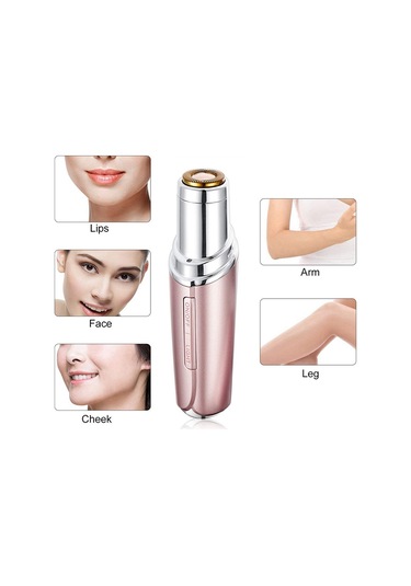 1 Adet Kadınlar İçin Mini Ağrısız Tüy Alma Cihazı, Şarj Edilebilir, Altın Folyo Tozu