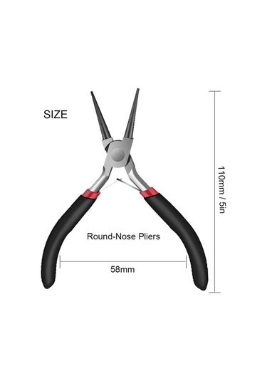 Ccgloball 2'li Paket Bükülmüş Zincirli Burun Pensesi Ve Işçiliği Ve Onarım Için Yuvarlak Burunlu Pense, Mücevher Yapımı Malzemeleri, Mücevher Pensesi