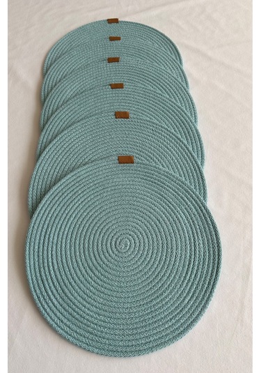 Yuvarlak Amerikan Servis Sofra Altlığı, Masa Dekoru Supla 33x33 6lı Mint