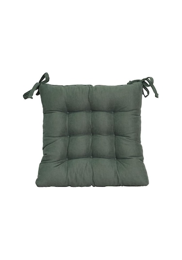 Kadife Dokulu Sandalye Minderi Yeşil 2403
