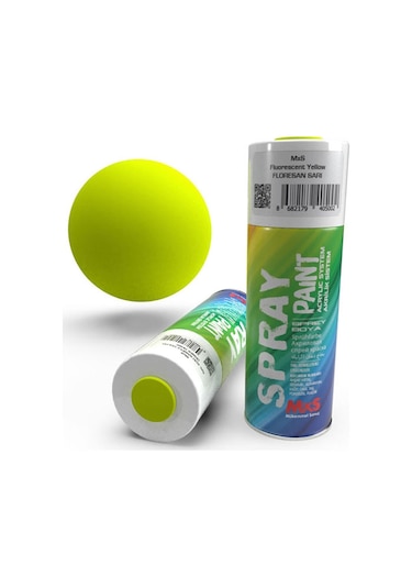 Mxs Akrilik Sprey Boya Floresan Sarı 400ml