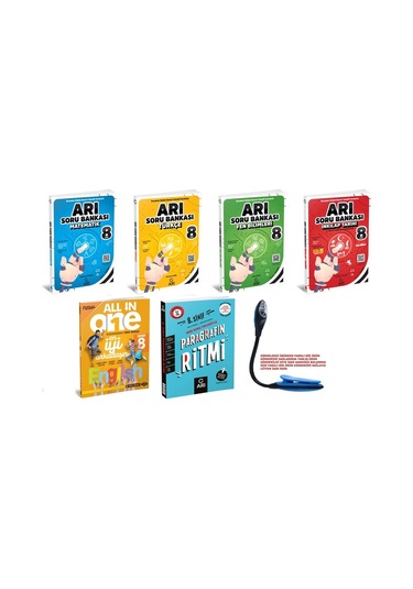 Arı Yayınları Lgs 8 Sınıf Ful Tüm Dersler Kazanım Odaklı Beceri Temelli Sorular Setleri + Hediye Lam