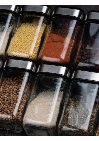 Imrun Kapaklı Dozajlamaya Sahip Baharatlıklar, 12 Adet 219332479 Metal