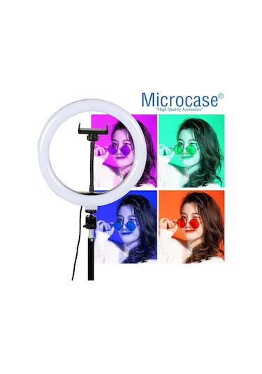 26 Cm Selfie Rgb Led Ring Halka Işık+2.1Mt Tripod+Kumanda Al2643