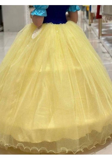 Kız Çocuk Pamuk Prenses Kostümü-13690 Sarı