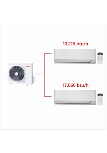 Toshiba 2M 10.000 Btu/h + 16.000 Btu/h Multı Klima