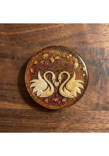 Tahtakale Toptancı Epoksi Kuğu Desenli Magnet Kalıbı 7 Cm