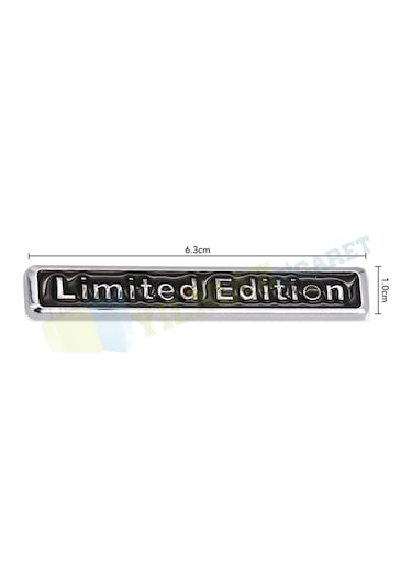 Limited Edition Torpido Bagaj Logo Amblem 3D Metal Paslanmaz Siyah